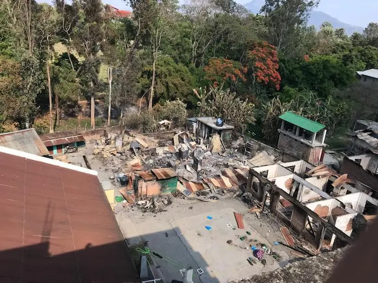 Staff Quarter Burned